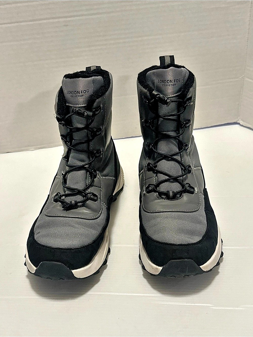 London Fog Zenith B Women's Winter Boots Black Gray US 5